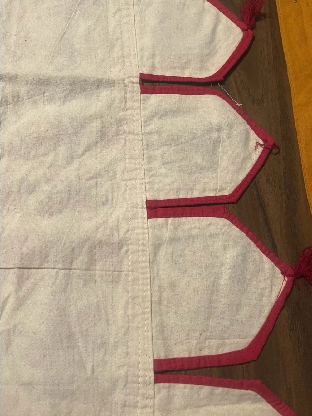 Vtg lot of 2 Toran valances/ boho wallhangings hand embroidered mirrors